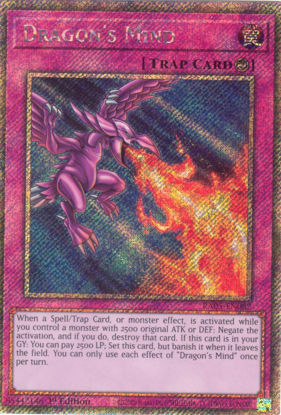 Dragon's Mind - RA05-EN082-PSR - (V.4 - Platinum Secret Rare) 1st Edition