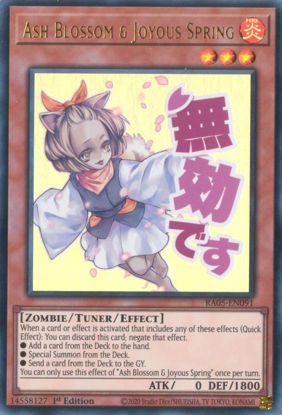 Ash Blossom & Joyous Spring - RA05-EN091-UR - (V.2 - Ultra Rare) 1st Edition