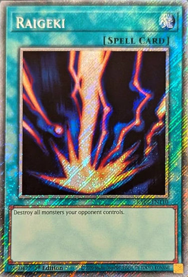 Raigeki - RA05-EN110-PSR - (V.4 - Platinum Secret Rare) 1st Edition