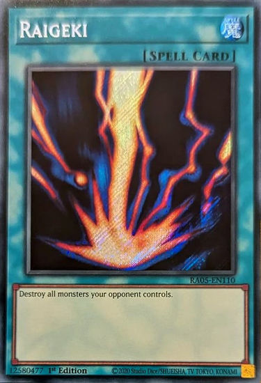 Raigeki - RA05-EN110-SCR - (V.3 - Secret Rare) 1st Edition