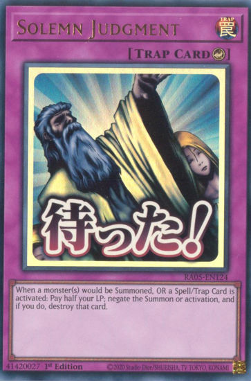 Solemn Judgment - RA05-EN124-UR - (V.2 - Ultra Rare) 1st Edition