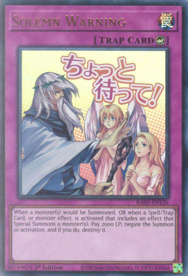 Solemn Warning - RA05-EN126-UR - (V.2 - Ultra Rare) 1st Edition