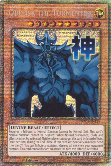 Obelisk the Tormentor - RA05-EN129-STR - (V.7 - Starlight Rare) 1st Edition
