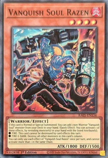 Vanquish Soul Razen - RA05-EN134-SR - (V.1 - Super Rare) 1st Edition
