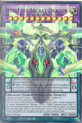 Odd-Eyes Arcray Dragon - RA05-EN145-UR - (V.2 - Ultra Rare Overframe) 1st Edition