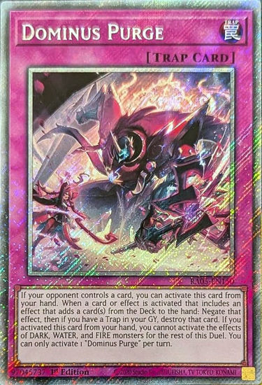 Dominus Purge - RA05-EN150-PSR - (V.4 - Platinum Secret Rare) 1st Edition