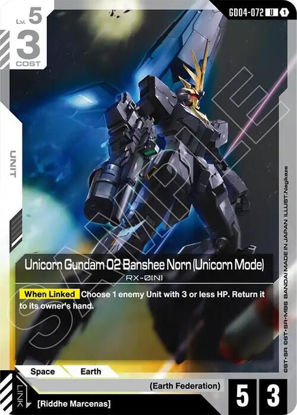 Unicorn Gundam 02 Banshee Norn (Unicorn Mode) - GD04-072 - Uncommon