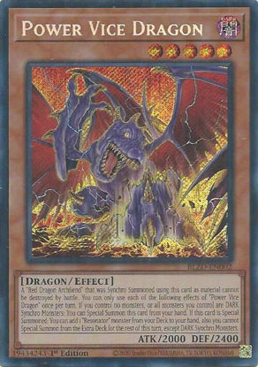 Power Vice Dragon - BLZD-EN002 - Secret Rare 1st Edition