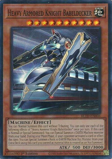 Heavy Armored Knight Babeldecker - BLZD-EN006 - Super Rare 1st Edition