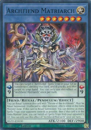 Archfiend Matriarch - BLZD-EN030 - Common 1st Edition