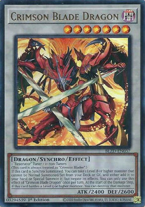 Crimson Blade Dragon - BLZD-EN037 - Ultra Rare 1st Edition
