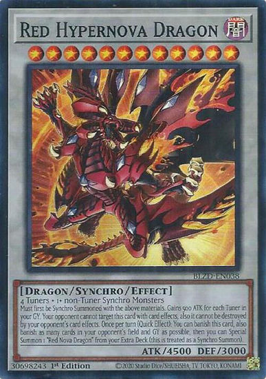 Red Hypernova Dragon - BLZD-EN038 - Super Rare 1st Edition