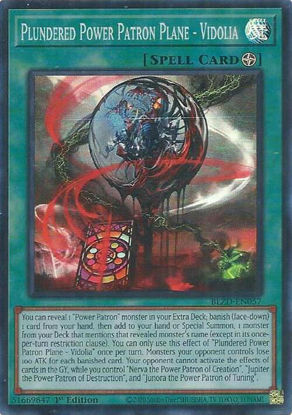 Plundered Power Patron Plane - Vidolia - BLZD-EN057 - Super Rare 1st Edition