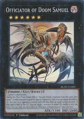 Officiator of Doom Samuel - BLZD-EN089 - Super Rare 1st Edition