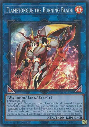 Flametongue the Burning Blade - BLZD-EN099 - Super Rare 1st Edition