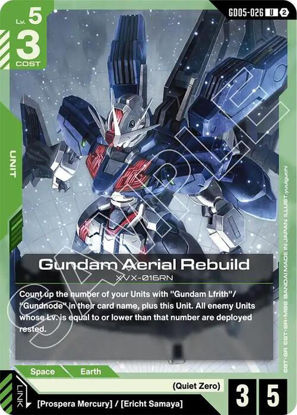 Gundam Aerial Rebuild - GD05-026 - Uncommon