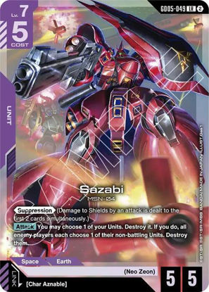 Sazabi - GD05-049 - Legendary Rare