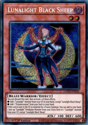 Lunalight Black Sheep - LAVD-ENL02 - Secret Rare 1st Edition