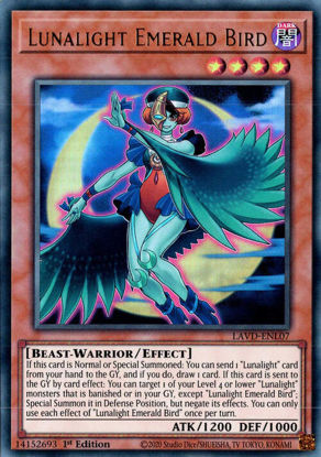 Lunalight Emerald Bird - LAVD-ENL07 - Ultra Rare 1st Edition