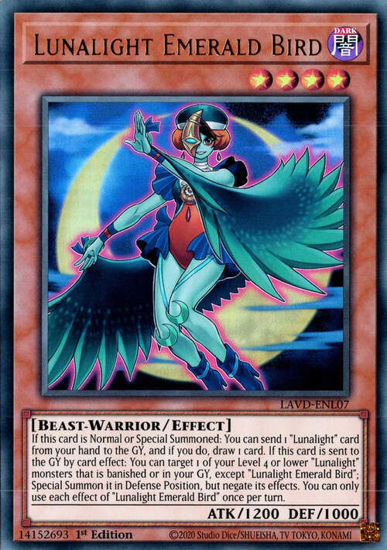 Lunalight Emerald Bird - LAVD-ENL07 - Ultra Rare 1st Edition