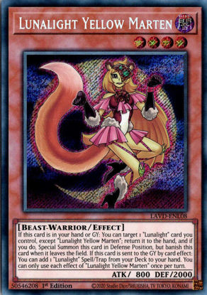 Lunalight Yellow Marten - LAVD-ENL08 - Secret Rare 1st Edition