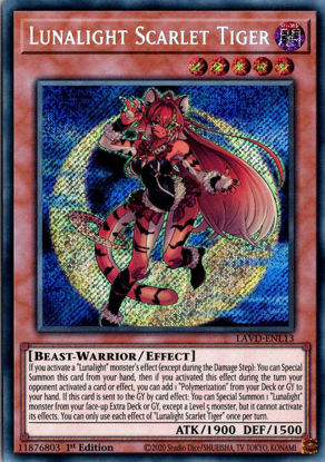 Lunalight Scarlet Tiger - LAVD-ENL13 - Secret Rare 1st Edition