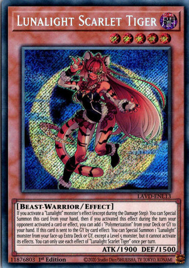 Lunalight Scarlet Tiger - LAVD-ENL13 - Secret Rare 1st Edition