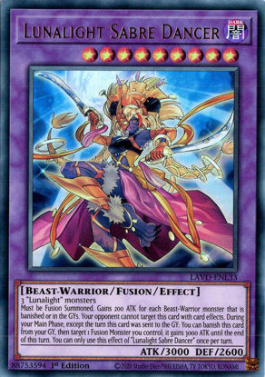 Lunalight Sabre Dancer - LAVD-ENL33 - Ultra Rare 1st Edition