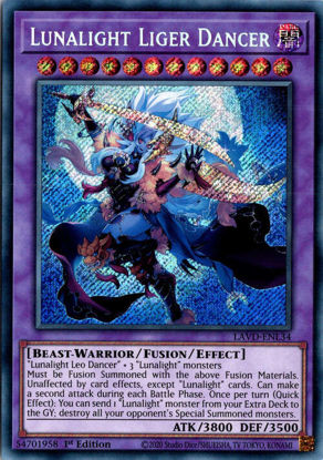 Lunalight Liger Dancer - LAVD-ENL34 - Secret Rare 1st Edition
