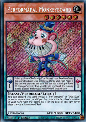Performapal Monkeyboard - LAVD-ENO04 - Secret Rare 1st Edition
