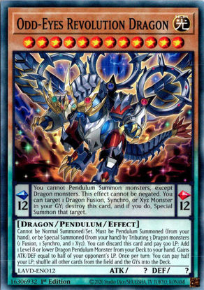 Odd-Eyes Revolution Dragon - LAVD-ENO12 - Common 1st Edition
