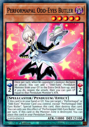 Performapal Odd-Eyes Butler - LAVD-ENO13 - Common 1st Edition