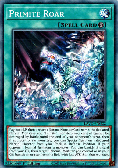 Primite Roar - LAVD-ENO22 - Common 1st Edition
