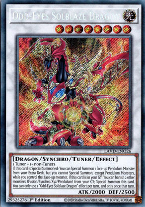 Odd-Eyes Solblaze Dragon - LAVD-ENO26 - Secret Rare 1st Edition
