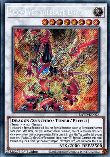 Odd-Eyes Solblaze Dragon - LAVD-ENO26 - Secret Rare 1st Edition