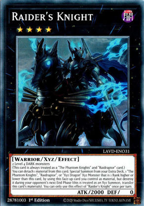 Raider's Knight - LAVD-ENO31 - Common 1st Edition