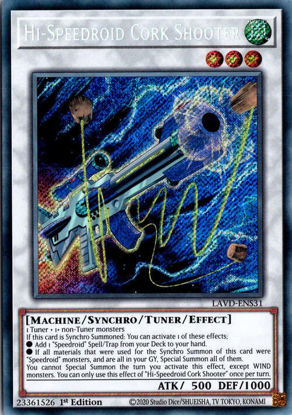 Hi-Speedroid Cork Shooter - LAVD-ENS31 - Secret Rare 1st Edition