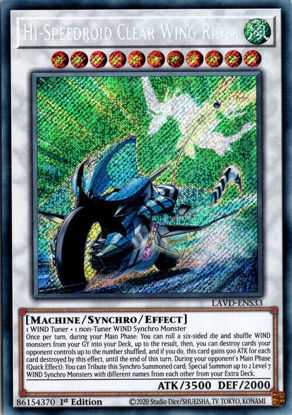 Hi-Speedroid Clear Wing Rider - LAVD-ENS33 - Secret Rare 1st Edition