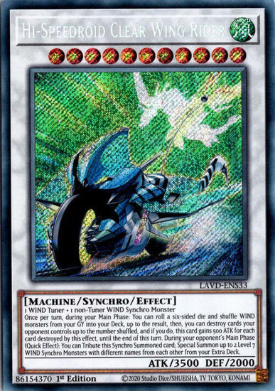 Hi-Speedroid Clear Wing Rider - LAVD-ENS33 - Secret Rare 1st Edition