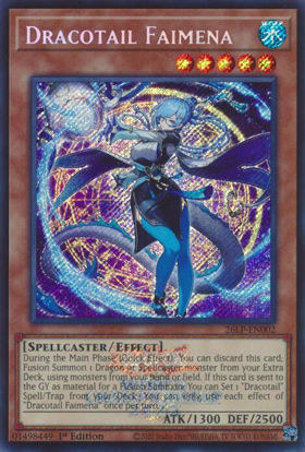 Dracotail Faimena - 26LP-EN002 - Secret Rare | Emblazoned  1st Edition