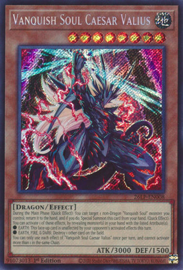 Vanquish Soul Caesar Valius - 26LP-EN008 - Secret Rare 1st Edition