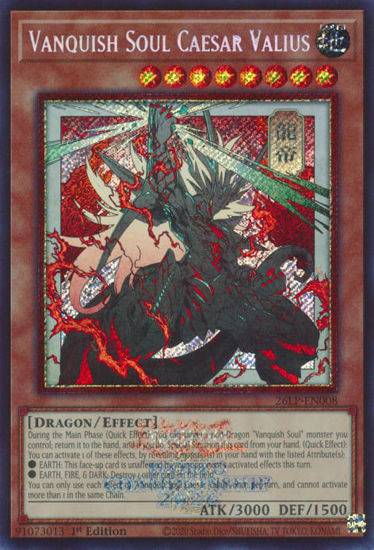 Vanquish Soul Caesar Valius - 26LP-EN008 - Alternate Art | Secret Rare 1st Edition