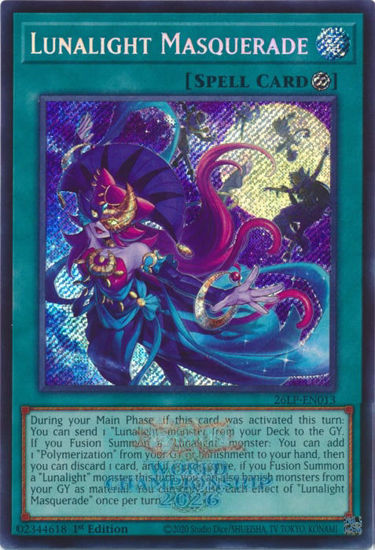 Lunalight Masquerade - 26LP-EN013 - Secret Rare | Emblazoned  1st Edition