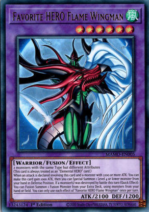 Favorite HERO Flame Wingman - MAMO-EN005 - Ultra Rare 1st Edition