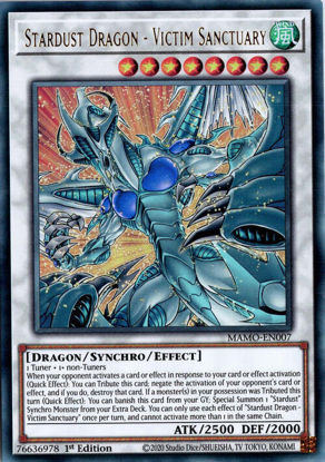 Stardust Dragon - Victim Sanctuary - MAMO-EN007 - Ultra Rare 1st Edition