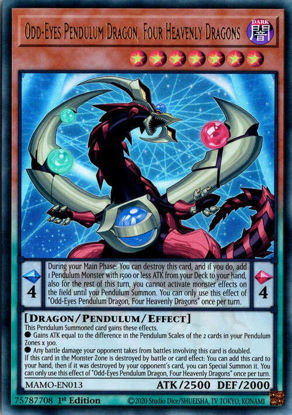 Odd-Eyes Pendulum Dragon, Four Heavenly Dragons - MAMO-EN013 - Ultra Rare 1st Edition