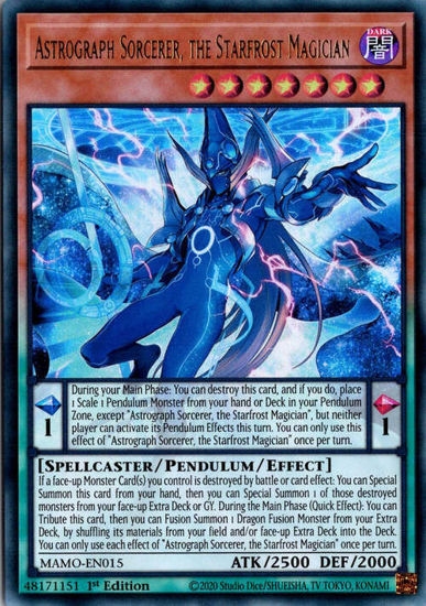 Astrograph Sorcerer, the Starfrost Magician - MAMO-EN015 - Ultra Rare 1st Edition