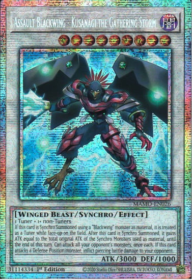 Assault Blackwing - Kusanagi the Gathering Storm - MAMO-EN026 - Starlight Rare 1st Edition