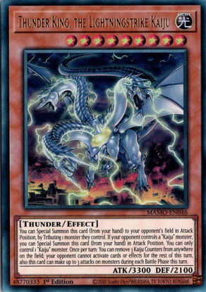 Thunder King, the Lightningstrike Kaiju - MAMO-EN046 - Ultra Rare 1st Edition