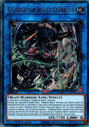 Gladiator Beast Dareios - MAMO-EN089 - Ultra Rare 1st Edition